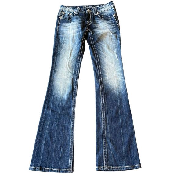 Miss Me Denim - Miss Me Boot Jeans sz 27 JP5424B Embellished